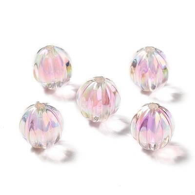 Two Tone UV Plating Rainbow Iridescent Acrylic Beads