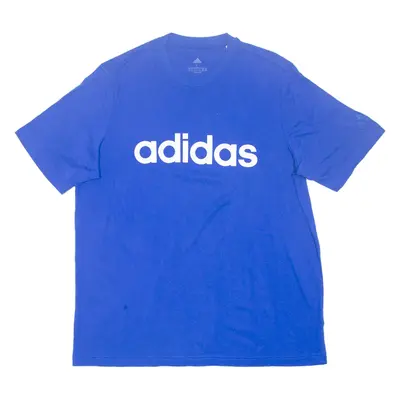 ADIDAS Mens T-Shirt Blue L