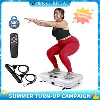 ROTAI Full Body Workout Vibration shake Plate Fitness Machiner ，Lymphatic Drainage, Double Resistance Bands,  Low Noise  Ho...