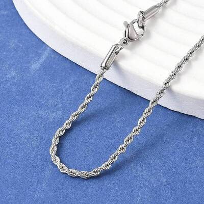 Tarnish Resistant 304 Stainless Steel Rope Chain Necklaces
