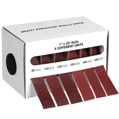 Emery Cloth Roll, 6 Grits Assorted Sand Paper, Abrasive Sandpaper Rolls, Emery Cloth for Metal, Sandpaper for Wood