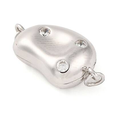 925 Sterling Silver Micro Pave Clear Cubic Zirconia Magnetic Clasps