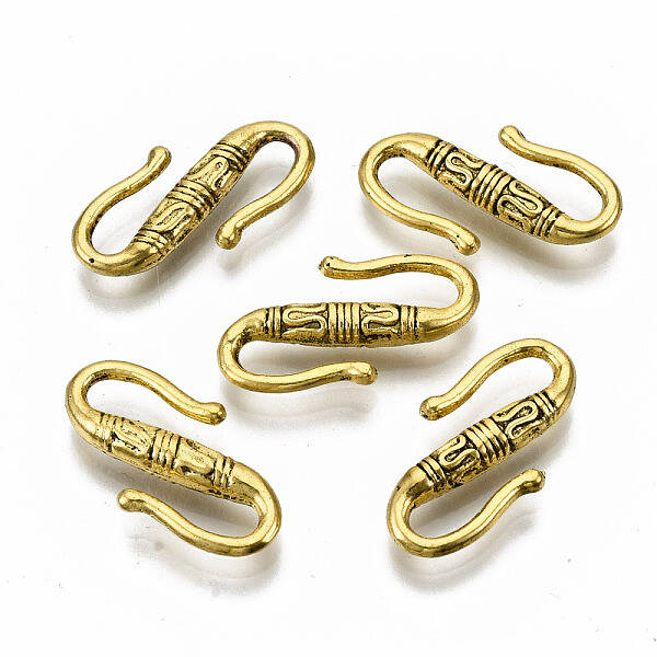 Tibetan Style Alloy S-Hook Clasps