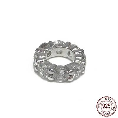 Rhodium Plated 925 Sterling Silver European Beads
