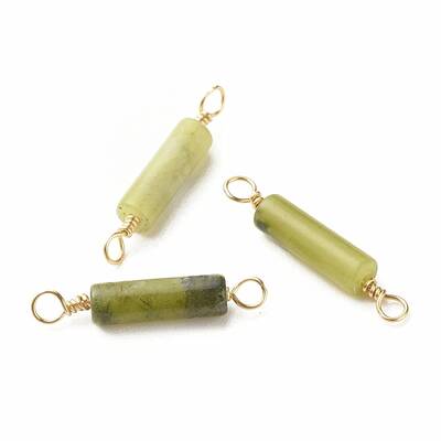Natural Taiwan Jade Connector Charms