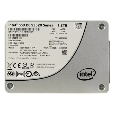 Intel SSDSC2BB012T7 | S3520 1.2TB Multi-Level Cell SATA 6Gb/s 2.5-Inch Solid State Drive
