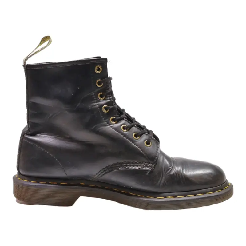DR MARTENS 14045 Lace-Up Boots Black Leather Mens UK 10