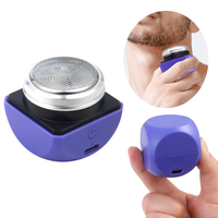 Mini Portable Electric Shaver for Men, Cube Travel Size, 56g Lightweight USB Rechargeable, 100 Mins Runtime, ABS Skin-Friendl...