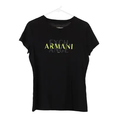 Armani Exchange Spellout T-Shirt - Small Black Polyester Blend