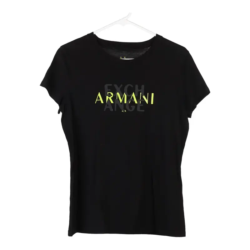 Armani Exchange Spellout T-Shirt - Small Black Polyester Blend