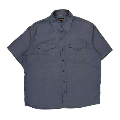 Patagonia Short Sleeve Shirt - Large Grey Cotton