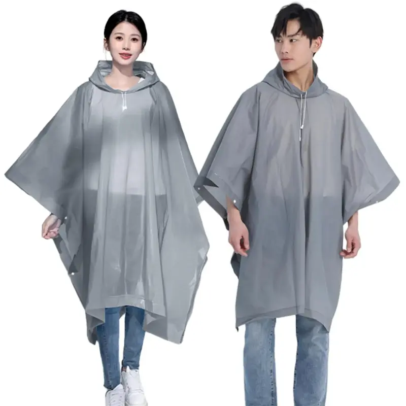 Rain Ponchos For Adults Men Women (2-5 Pack)  Reusable Eva Clear Poncho Coats Waterproof Jackets With Hood