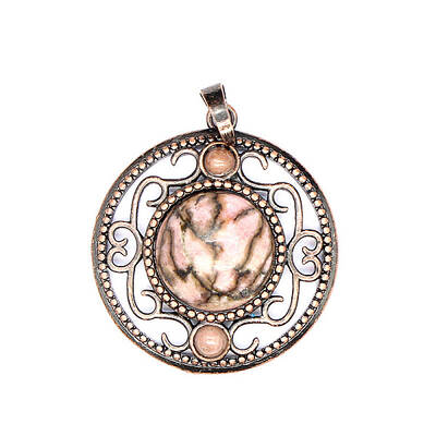 Retro Hollow Natural Blue Spot Jasper Pendants