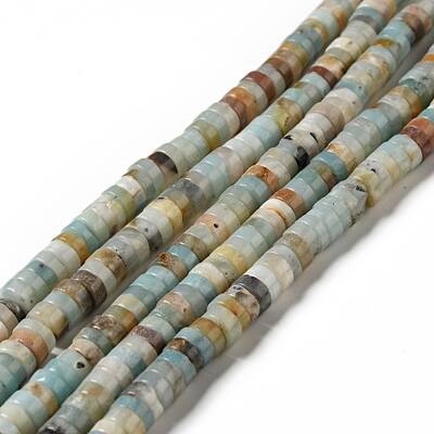Natural Amazonite Heishi Beads Strands