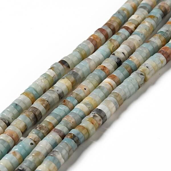 Natural Amazonite Heishi Beads Strands