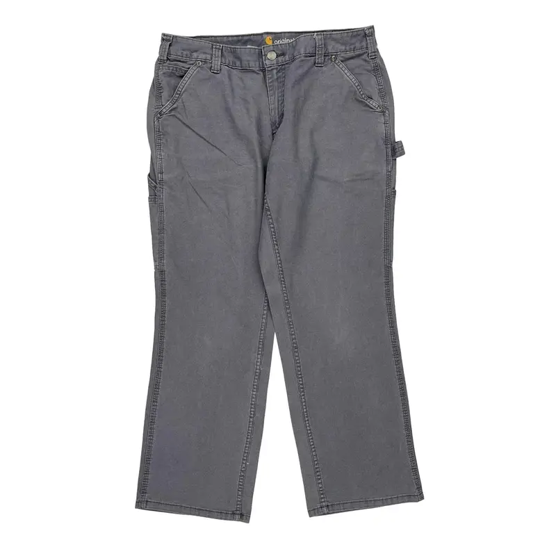 Carhartt Carpenter Trousers - 33? Waist Grey Cotton Blend