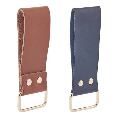 2Pcs 2 Style Leather Tape Measure Clip for Belt