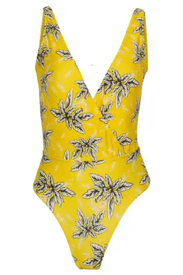 Jacky Jacky Deep Plunge One Piece Swimsuit - Spring | Size: Large