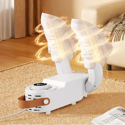 Foldable UV Shoe Dryer, Quick Hot Drying, Smart Temperature Control, Automatic Timer, Portable Home Odor Eliminator