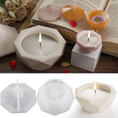 Faceted Octagon DIY Silicone Candle Cup Molds