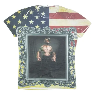 Mens T-Shirt Blue USA L