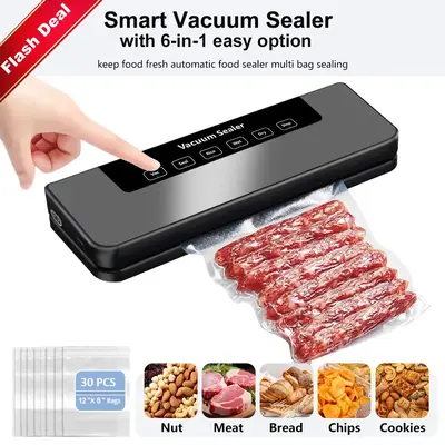 Food Vacuum Sealer Machine 6-in-1 Compact Food Vacuum Sealing with 30bags