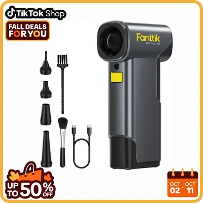 Fanttik B10 Pro Max 7.2V Electric Air Duster, Cordless Duster with 130000 RPM Brushless Motor, 6 Adjustable Levels, 28.8wh Re...