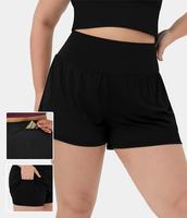 Halara Back Pocket Plus Side Hidden Pocket 2-in-1 Gym Plus Size Shorts 2.5'' #summervibes#summer Shortpants