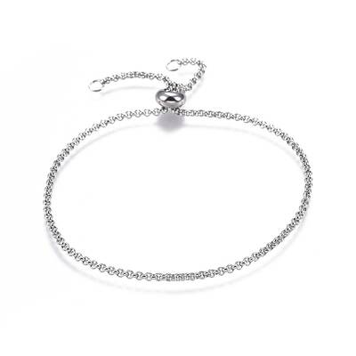 Tarnish Resistant Adjustable 304 Stainless Steel Slider Bracelets