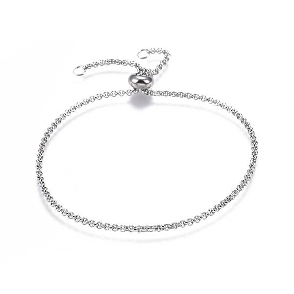 Tarnish Resistant Adjustable 304 Stainless Steel Slider Bracelets
