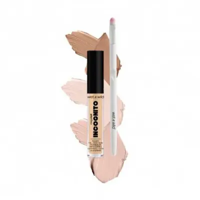 Wet N Wild Megalast Incognito All-Day Concealer + Small Concealer Brush Light Honey