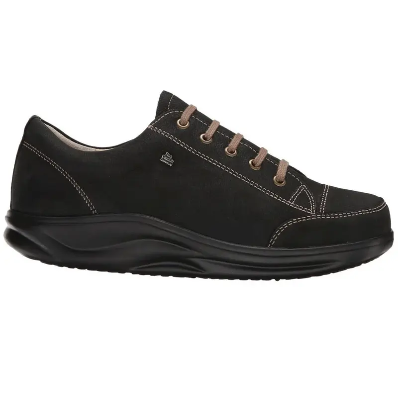 Finn Comfort 2911 Ikebukuro Leather Women's Lace Up Shoes - Black - Size:US 7.5 Women