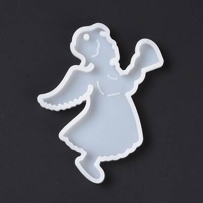 Angel with Heart Pendant Silicone Molds