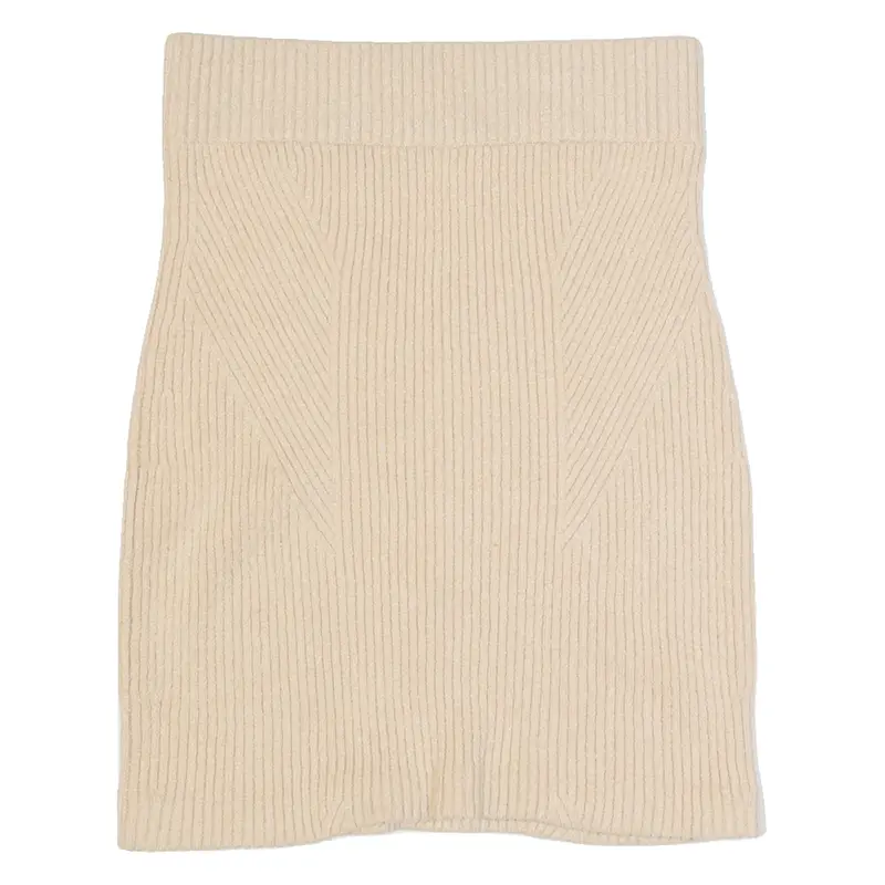 BURBERRY Womens Bandage Skirt Beige Short Linen S
