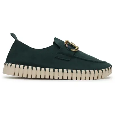 Ilse Jacobsen Tulip 3874 Textile Women's Comfort Shoes - Beetle - Size:US 8 Women