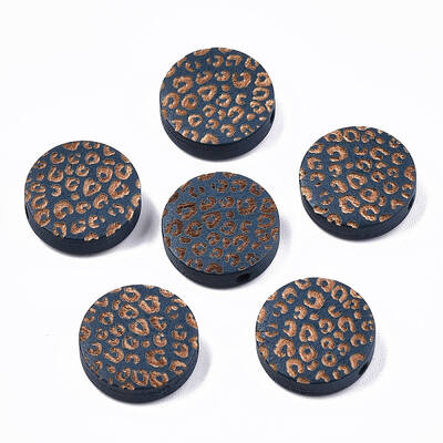 Painted Natural Wood Beads