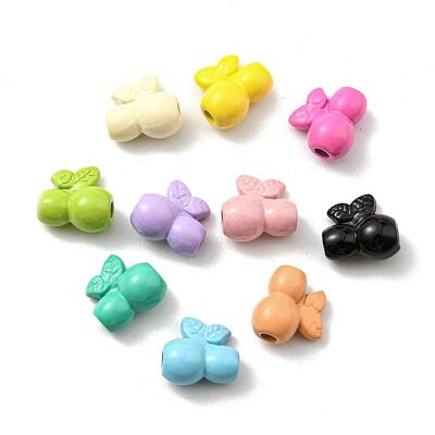 Spray Painted Alloy Beads