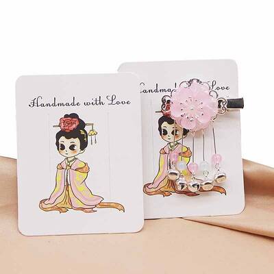 Rectangle Paper Hair Clip Display Cards