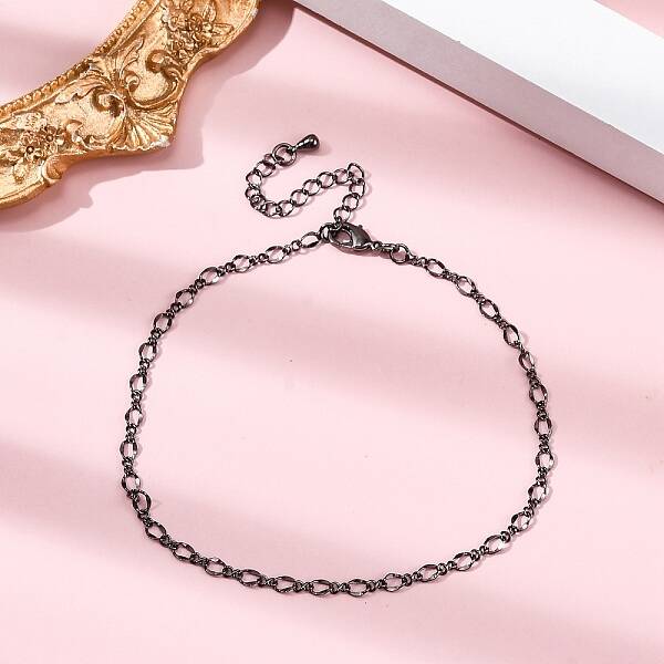 Rack Plating Brass Curb Chain Bracelets for Women