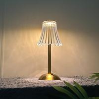 Rechargeable Touch Dimmable Control LED Desk Lamp, Wireless Vintage Table Lamp, Cordless & Portable Desk Light For Bedroom, N...