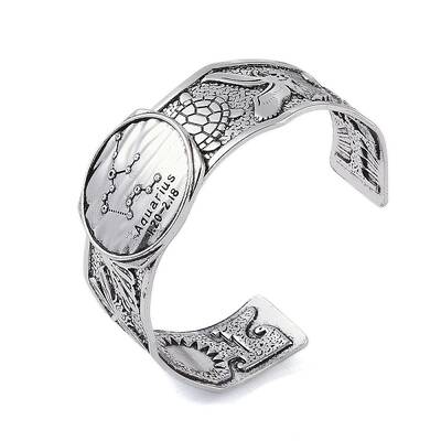 Constellation Alloy Open Cuff Bangles for Women Men