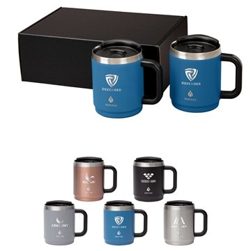 12 Custom Manna Boulder Two-Piece Camping Mug Gift Set - Vacuum ...