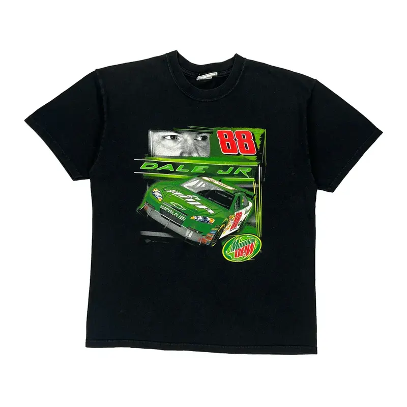 Dale Jr Nascar Graphic T-Shirt - Large Black Cotton