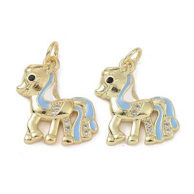 Brass Micro Pave Cubic Zirconia Pendants