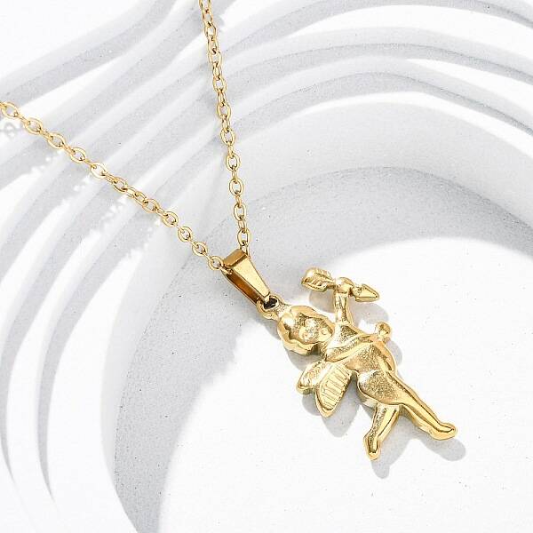 Cupid 304 Stainless Steel Pendant Necklaces