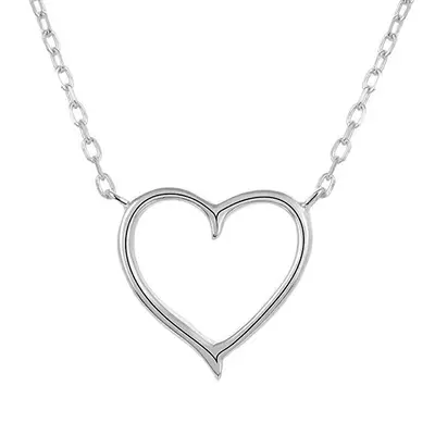 Beneto Silver necklace with heart AGS288/47