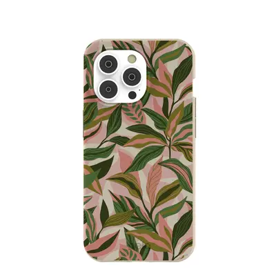 London Fog Pink Botanics iPhone 14 Pro Case