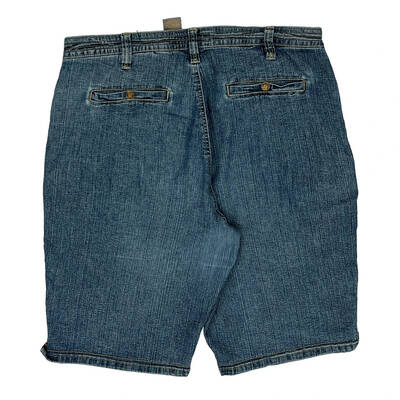 Hip Hop Crest Jeans Cargo Shorts - 36? Waist Blue Cotton