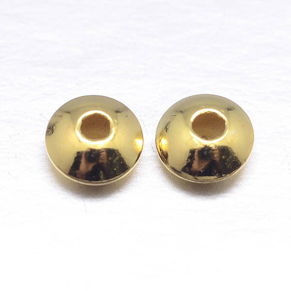 Real 18K Gold Plated Brass Spacer Beads
