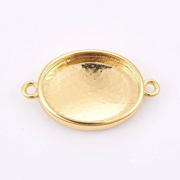 Brass Cabochon Connector Settings